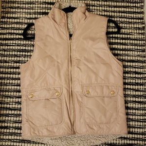 SUPER CUTE Rversible Pink sherpa puffer vest
